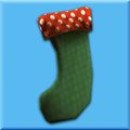 Зеленый пятнистый носок Изморозья.jpg