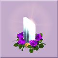 Candle Ringed by Purple Roses.jpg