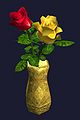 Красные и желтые розы в овальной вазе.jpg
