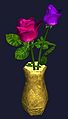 Розовые и пурпурные розы в овальной вазе.jpg