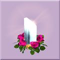 Candle Ringed by Pink Roses.jpg